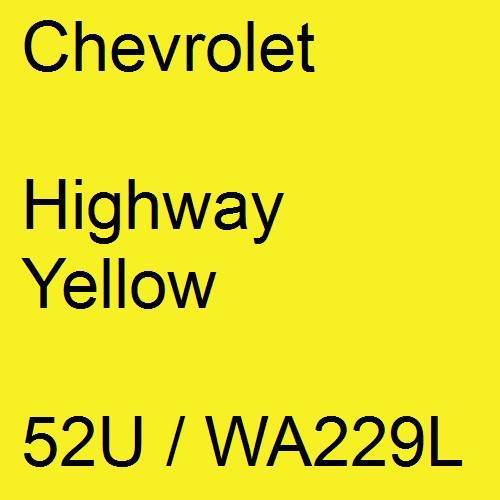 Chevrolet, Highway Yellow, 52U / WA229L.